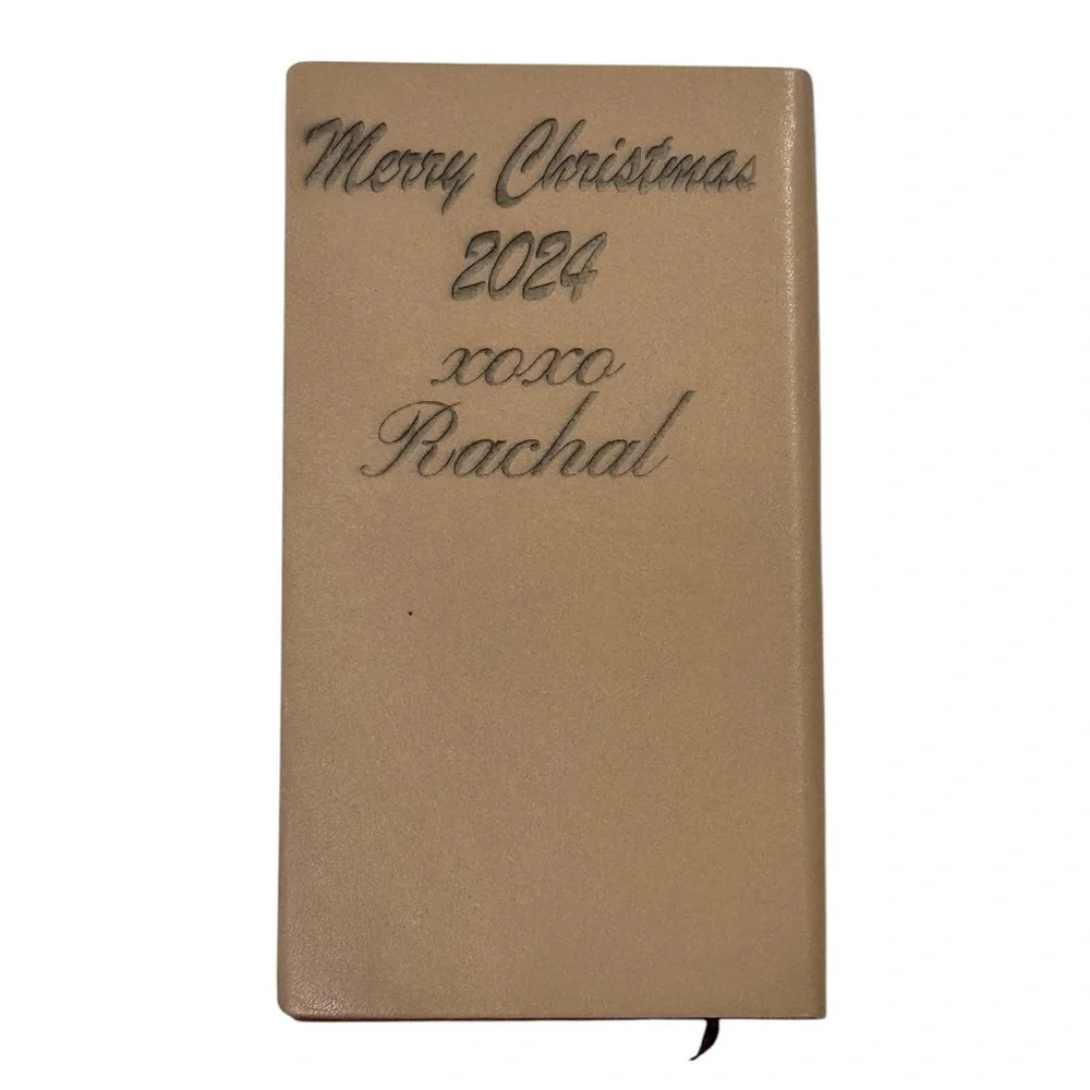 CUSTOM ENGRAVED Vintage leather travel, journal